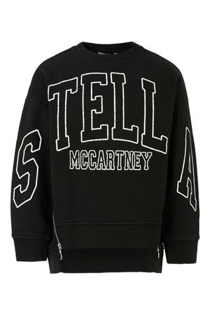 black cotton sweatshirt STELLA McCARTNEY KIDS | TX4C10Z0453961